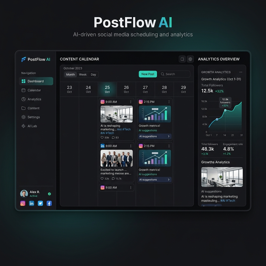 Social Media Automation Calendar Dashboard